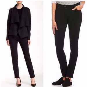 Eileen Fisher Black Ponte Knit Straight Pants XS